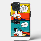 オレンジ色の黄色のブルーハニードゴツゴツゴツしたギーク漫画 Case-Mate iPhoneケース (裏面)