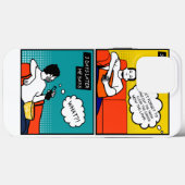 オレンジ色の黄色のブルーハニードゴツゴツゴツしたギーク漫画 Case-Mate iPhoneケース (裏面 (横))