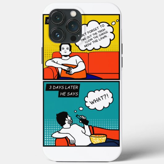 オレンジ色の黄色のブルーハニードゴツゴツゴツしたギーク漫画 Case-Mate iPhoneケース (裏面)