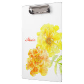 オレンジ色の黄色のマリーゴールド絵画ズのクリップボード クリップボード (左)