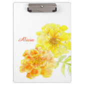 オレンジ色の黄色のマリーゴールド絵画ズのクリップボード クリップボード (正面)