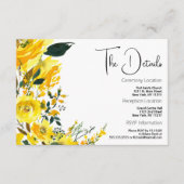 オレンジ色の黄色の夏の植物フローラ詳細カード エンクロージャーカード (正面)
