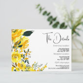 オレンジ色の黄色の夏の植物フローラ詳細カード エンクロージャーカード (スタンド正面)