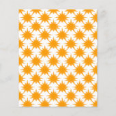 オレンジ色の黄色の太陽オンティール(緑がかった色)ストライプスクラップブック紙 (裏面)