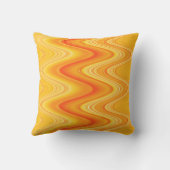 オレンジ色の黄色の渦巻き クッション (裏面)