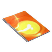 オレンジ色の黄色の炎キャンドルライト、アート ノートブック (右側)