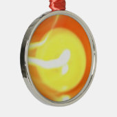 オレンジ色の黄色の炎キャンドルライト、アート メタルオーナメント (右)