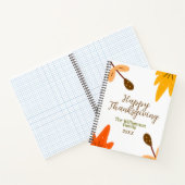 オレンジ色の黄色の秋幸せな感謝祭アドファミリーn ノートブック (内部)