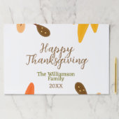 オレンジ色の黄色の秋幸せな感謝祭アドファミリーn ペーパーパッド (インサイチュ)