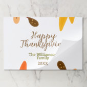 オレンジ色の黄色の秋幸せな感謝祭アドファミリーn ペーパーパッド (折り畳み)