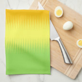 オレンジ色の黄色の緑のコンボ キッチンタオル (四つ折り)