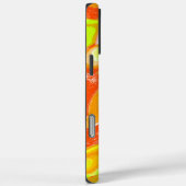 オレンジ色の黄色カラフルい地形抽象芸術大理石 Case-Mate iPhoneケース (裏面 / 右)