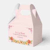 オレンジ色の黄色中国のいフローラの結婚角 フェイバーボックス (裏面サイド)