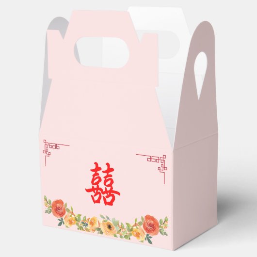 オレンジ色の黄色中国のいフローラの結婚角 フェイバーボックス (オープン)