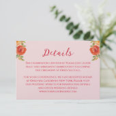 オレンジ色の黄色中国のい花結婚の詳細 エンクロージャーカード (スタンド正面)