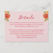 オレンジ色の黄色中国のい花結婚の詳細 エンクロージャーカード (正面)