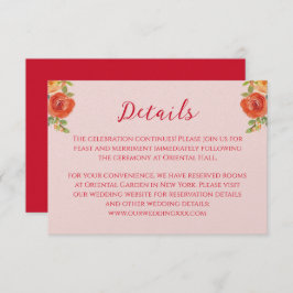 オレンジ色の黄色中国のい花結婚の詳細 エンクロージャーカード