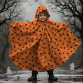 オレンジ色の黒いクモ ファブリック