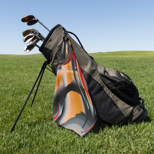 オレンジ色の黒いクロップされたデジ絵を描タル倍率 ゴルフタオル (グリーン)