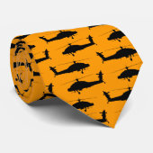 オレンジ色の黒いスピーカー ネクタイ (ロール)