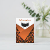 オレンジ色の黒いダマスコウェディングエンクロージャカード エンクロージャーカード (スタンド正面)