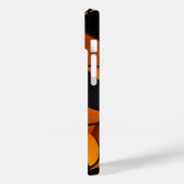 オレンジ色の黒いバスケットチームカラーの女の子たち Case-Mate iPhoneケース (裏面 / 左)