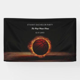 オレンジ色の黒いバスケットボールウィークエンドパーティー – チャンピオンb 横断幕