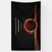 オレンジ色の黒いバスケットボールウィークエンドパーティー – チャンピオンb 横断幕 (縦)