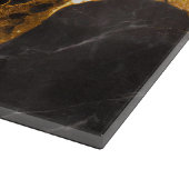 オレンジ色の黒い大理石の金ゴールド カッティングボード (角)