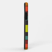 オレンジ色の黒い緑のモノグラムストライプののiPhoneケース Case-Mate iPhoneケース (裏面/右)