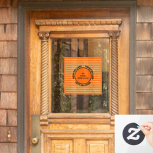 オレンジ色の黒い金ゴールドモダンハロウィーンウィンドウの固定 ウィンドウサイン