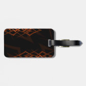オレンジ色の黒い"トーン"荷物タグ ラゲッジタグ (裏面横)