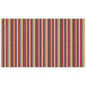 オレンジ色の黒と赤のストライプテーブルクロス テーブルクロス (正面(横))