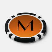 オレンジ色の黒フェードカスタムトランプのポーカーチップ ポーカーチップ (シングル)