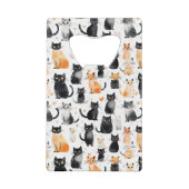 オレンジ色の黒猫 クレジットカード栓抜き (裏面)