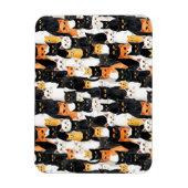 オレンジ色の黒猫 マグネット (縦)