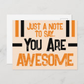 オレンジ色の黒素晴らしいメモ ポストカード (正面/裏面)