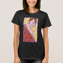 オレンジ色の1920年代の射手座の女性 Tシャツ