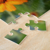 オレンジ色の2つの花のフローラ ジグソーパズル (側面)