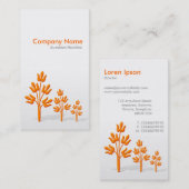 オレンジ色の3本の木（垂直） 名刺 (正面/裏面)