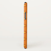 オレンジ色の70年代スタイルの円形 Case-Mate iPhoneケース (裏面/右)