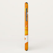 オレンジ色の70年代スタイルの水ぶくみのような円 Case-Mate iPhoneケース (裏面/左)