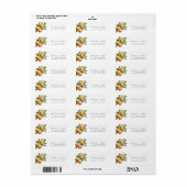 オレンジ色の アドレスラベル シトラス カットイー クレメンティン ラベル (フルシート)