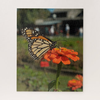 オレンジ色の（昆虫）オオカバマダラ、モナーク蝶ケープメーマイグレーション中 ジグソーパズル