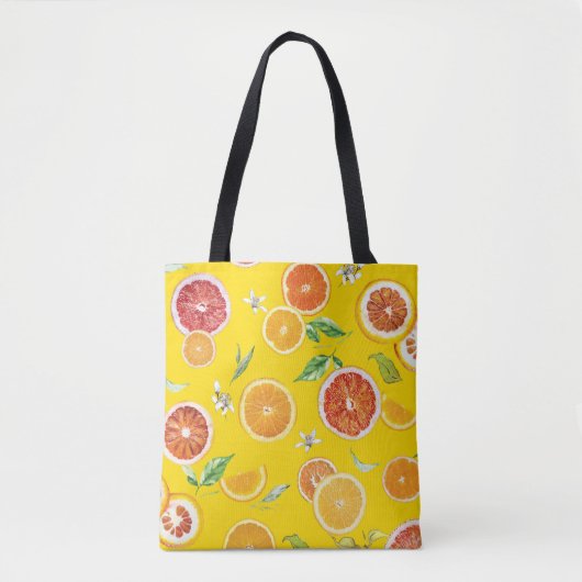 オレンジ色の#pattern #trendy #style トートバッグ (正面)