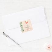 オレンジ色のAperol Spritz ブライダルシャワー スクエアシール (封筒)