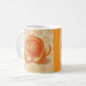 オレンジ色のBrain in Orange Water Color Art Mug コーヒーマグカップ (正面左)