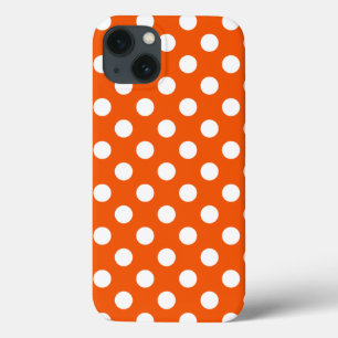 オレンジ色のCase-Mate iPhoneケースの白い水玉模様 iPhone 13ケース