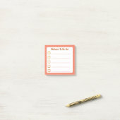 オレンジ色のDoリストの並び ポストイット (デスク上)