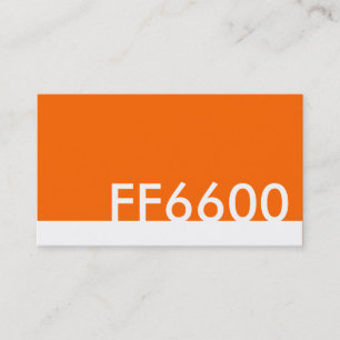 オレンジ色のhtmlカラーコードFF6600 名刺